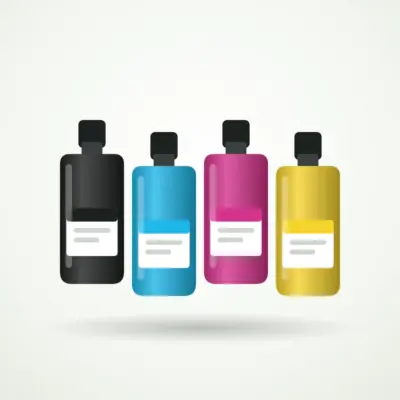 Ink Bottle Set, 4 Colours